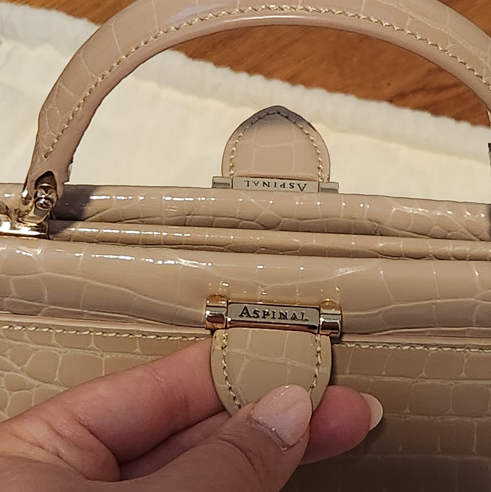 Aspinal Small Florence Light Taupe Bag - Picture 3 of 7